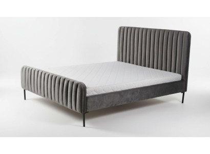 Graue Doppelschlafzimmer Holzmöbel Design elegant Stoff klassische Möbel neu