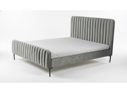 Graue Doppel Schlafzimmer Möbel Design elegant Stoff Hotel Einrichtung