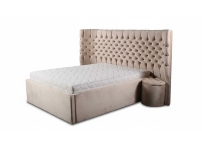 Beiges Chesterfield Doppelbett Moderne Schlafzimmer Möbel Luxus Betten