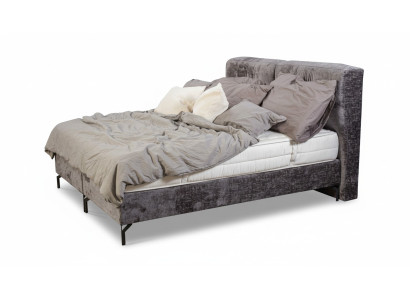 Graues Doppelbett Moderne Schlafzimmermöbel Designer Textilbetten Neu