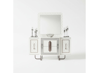 Sideboard Weiße Kommode Konsolen Tisch Spiegel 2tlg. Kommoden Sideboards