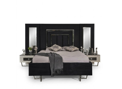 Schlafzimmer Bett 2x Nachttische Luxus Betten Set Komplett Design Möbel 3tlg