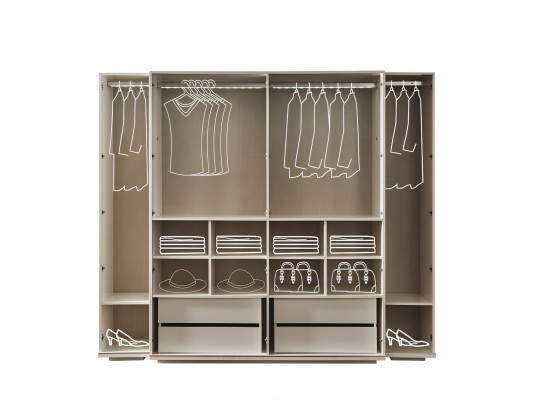 Schlafzimmer Set 2x Nachttische Kleiderschrank Komplett Zimmer Bett Möbel 4tlg