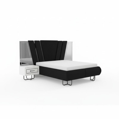 Schlafzimmer Bett mit 2 Nachttischen Doppelbett Möbel Polster Betten 3tlg Kasten
