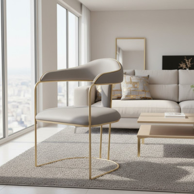 Modernes Design Metall Freizeitstuhl Neu Polsterstühle Grau Moderner Stuhl Neu