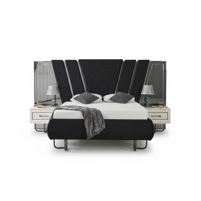 chlafzimmer Bett 2x Nachttische Luxus Betten Set Komplett Design Möbel 3tlg