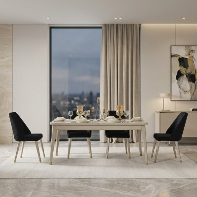 Esstisch Tisch Esszimmer Wohnzimmer Tische Holz Design Weiß Konferenztisch Neu