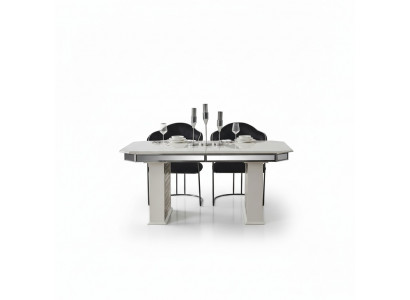 Beige Esstisch Design Tische Luxus Tisch ausziehbare Möbel Esszimmer Möbel