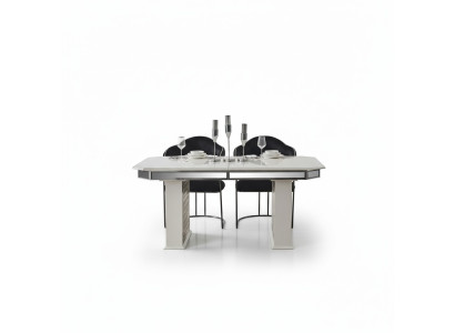 Beige Esstisch Design Tische Luxus Tisch ausziehbare Möbel Esszimmer Möbel