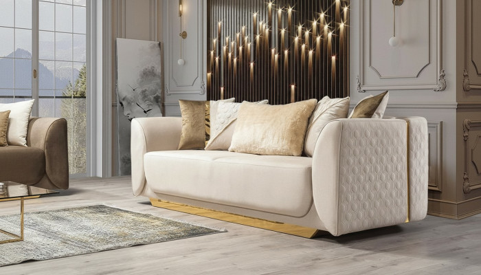 Design 3 Sitzer Relax Sofas Club Lounge Sofa Textil Polster Couch Stoff Couchen