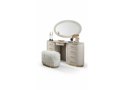 Schminktisch Set Konsole Spiegel Schlafzimmer Möbel Design Hocker Set Neu