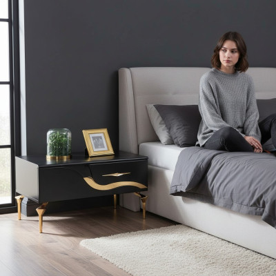 Beistelltisch Nachttisch Nachtkonsole Design Schlafzimmer Tisch Nachttische Neu