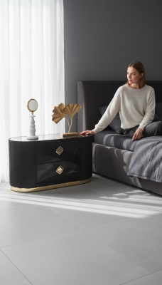 Beistelltisch Nachttisch Nachtkonsole Design Schlafzimmer Tisch Nachttische Neu
