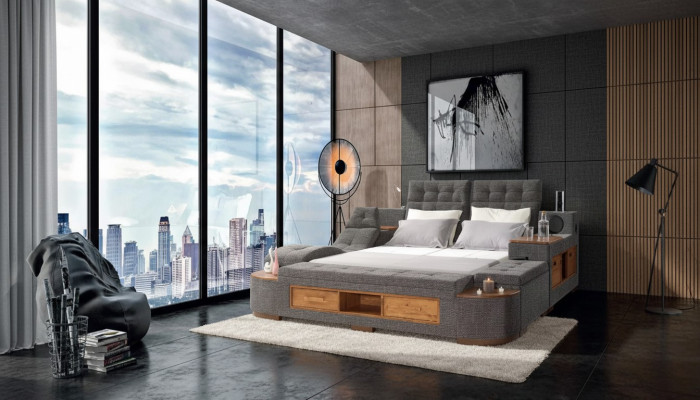 Víceúčelová manželská postel moderní konstrukce 180x200cm nové hotelové