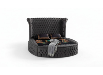 Bett Chesterfield Polsterbett Luxus Schlafzimmer Design Betten Textil Samt Neu