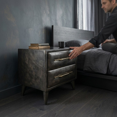 Nachttisch Design Tisch Möbel Nachttische Holz Schlafzimmer Beistelltisch Neu
