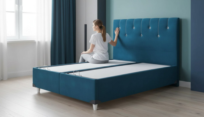 Luxus Schlafzimmer Bett Doppel Betten Design Möbel Bettrahmen Hotel Turkis