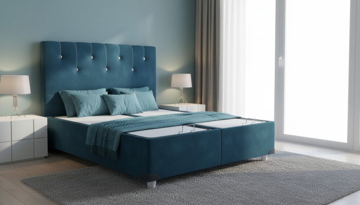 Luxus Schlafzimmer Bett Doppel Betten Design Möbel Bettrahmen Hotel Turkis