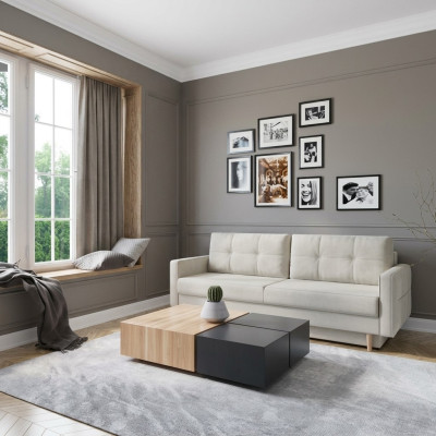 Sofa 3 Sitzer Weiß Sofas Sitz Wohnzimmer Modern Design Polster Stoff Luxus Neu