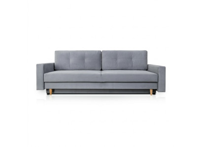 Komfortables und funktionales ausziehbares 3-Sitzer-Sofa in hellgrauer Farbe im modernen Stil