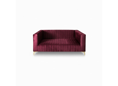 Stilvolles mega-bequemes 2-Sitzer-Sofa in Lila wird zu einem hellen Akzent in Ihrem Interieur