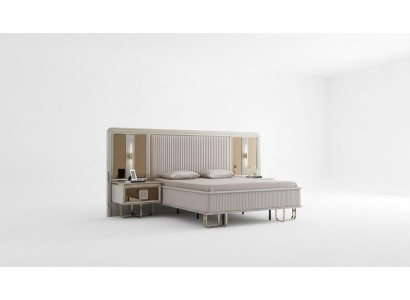 Bett Weiß Schön Design Modern Doppel Betten Schlafzimmer Elegantes Möbel Neu