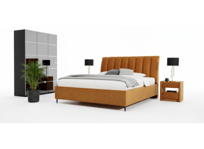 Luxus Sideboard mit Spiegel stilvoll Beige Kommode Modern Möbel Design Set Neu