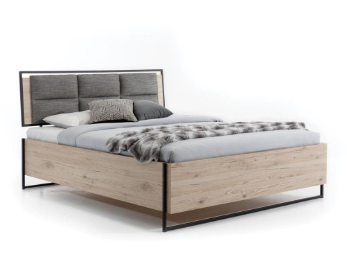 Schlafzimmer Set Beige Bett 2x Nachttische Kommode Kleiderschrank Neu 5tlg.