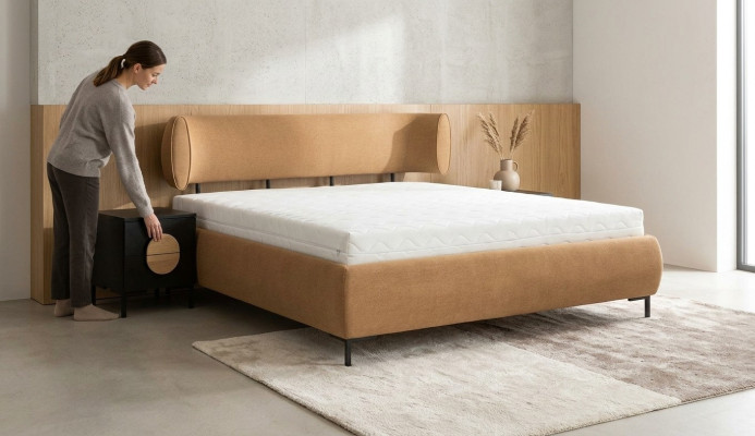 Nachttisch Grau Schlafzimmer Elegantes Tisch Luxus Holz Möbel Beistelltisch