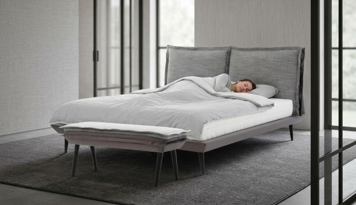 Bett Grau Schön Design Modern Luxus Betten Schlafzimmer Elegantes Möbel