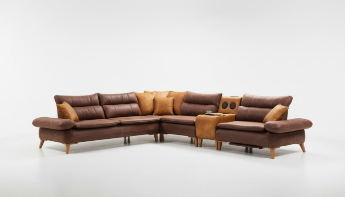 Bluetooth Multifunktion Sofa Couch Ecksofa Sound System Wohnlandschaft