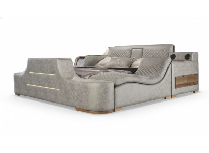 Multifunktions Bett Regal Schrank USB Ladestation Lift TV 180x200