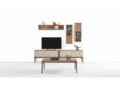 Sideboard tv Lowboard Schrank Couchtisch Wohnzimmer Modern Beige Holz