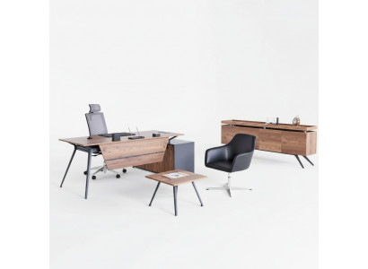 Schreibtisch Couchtisch Sideboard Büro Arbeitszimmer Braun Modern Holz