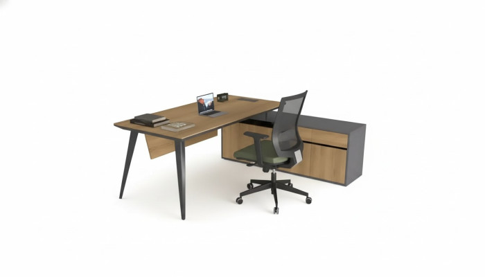 Eckschreibtisch Office Tisch Braun groß Chef Tische Schreibtisch Möbel