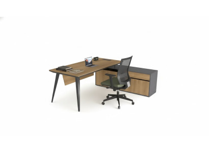 Eckschreibtisch Office Tisch Braun groß Chef Tische Schreibtisch Möbel