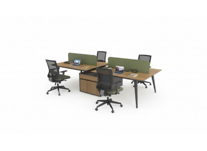Bürotisch Arbeitstisch Bürogruppe für 4 Personen Schreibtische Schreibmöbel