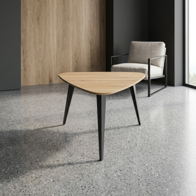Dreieckiger Couchtisch Arbeitszimmermöbel Kaffetisch Holzmöbel Braun Neu