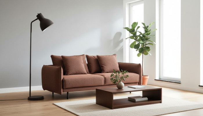 Wohnzimmer Sofa Couch Möbel Einrichtung Couch braun Sofas Couches neu