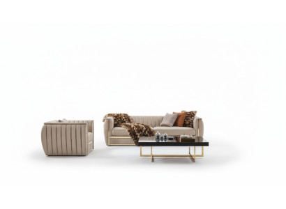 Design Sofagarnitur 3+1 Couchtisch Couch Polster Farbe beige Sofa neu
