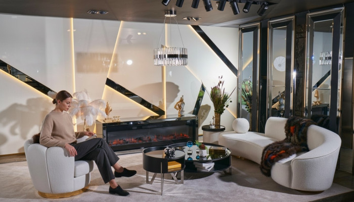 Luxuriöse Weiße Wohnzimmer Garnitur 3-Sitzer Sessel Runder Couchtisch