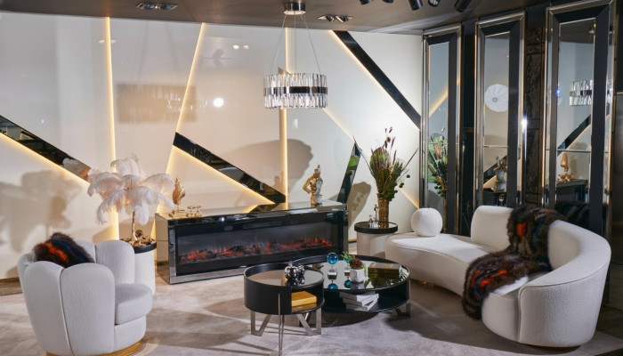 Luxuriöse Weiße Wohnzimmer Garnitur 3-Sitzer Sessel Runder Couchtisch