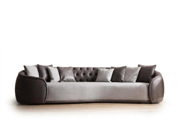 Luxus Bank Sofa Couch Wohnzimmer Kanzlei Möbel Textil Sofas 3 Sitzer