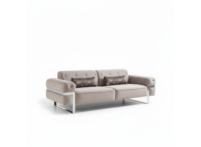 Wohnzimmer Design Sofa 3 Sitzer Polster Dreisitzer Couch Sofas beige
