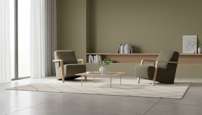 Design Sessel Einsitzer Wohnzimmer Bequemes Polster Möbel grün