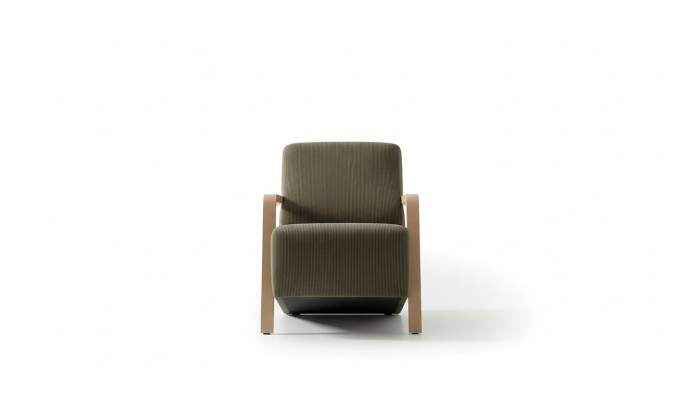 Design Sessel Einsitzer Wohnzimmer Bequemes Polster Möbel grün