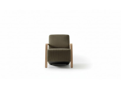 Design Sessel Einsitzer Wohnzimmer Bequemes Polster Möbel grün