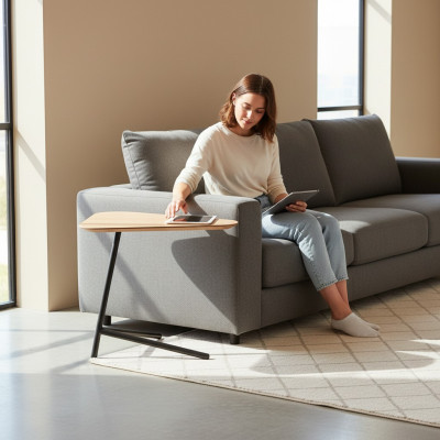 Luxus Wohnzimmer Beistelltisch Modern Möbel Material Holz mit Metall