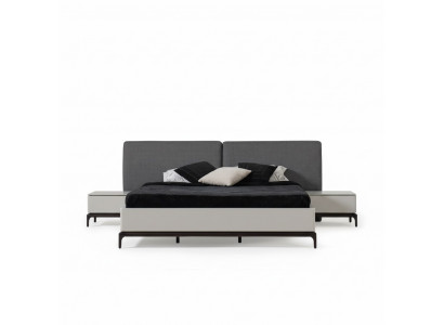 Modern Luxus Schlafzimmer Set Bett + 2x Nachttisch Hotel Möbel Betten Loft