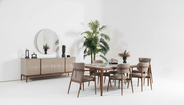 Italienische Esszimmer Set Essgruppe Essgarnitur Stuhlgruppe Anrichte